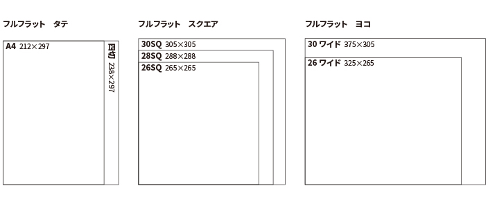 レザー表紙ステッチ加工_フルフラットサイズ